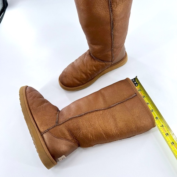 UGG Classic Tall Metallic Boots Brown Gold Bronze SN 5823 Women's Size W8 - Picture 5 of 15